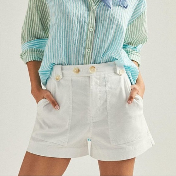 Anthropologie Pants - Anthropologie ~ Maeve Classic High-Rise Shorts In white
